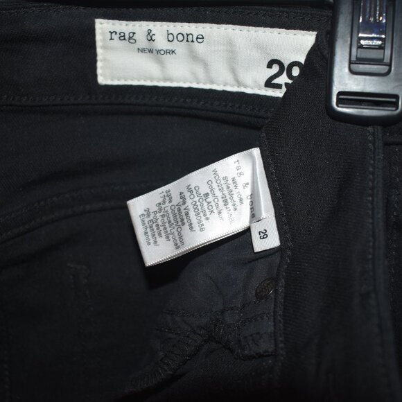 Rag and Bone High Rise Bootcut Black Stretchy Jeans 29x30 - Picture 4 of 6